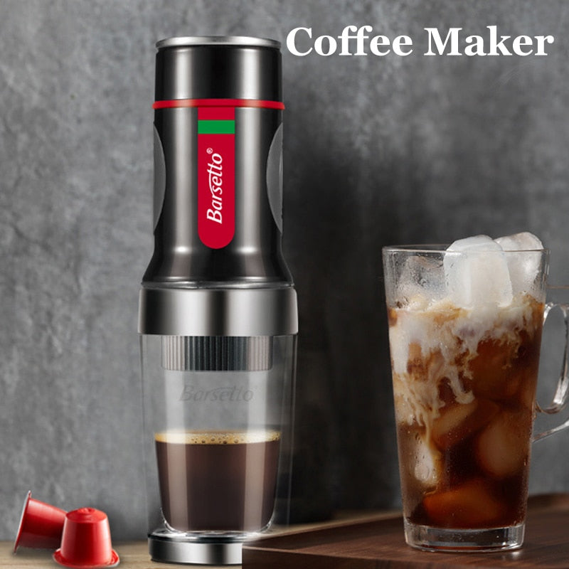 Capsule Coffee Machine Mini Espresso Coffee Maker for Travelling/Camping/Outing Manual Coffee Making Machine